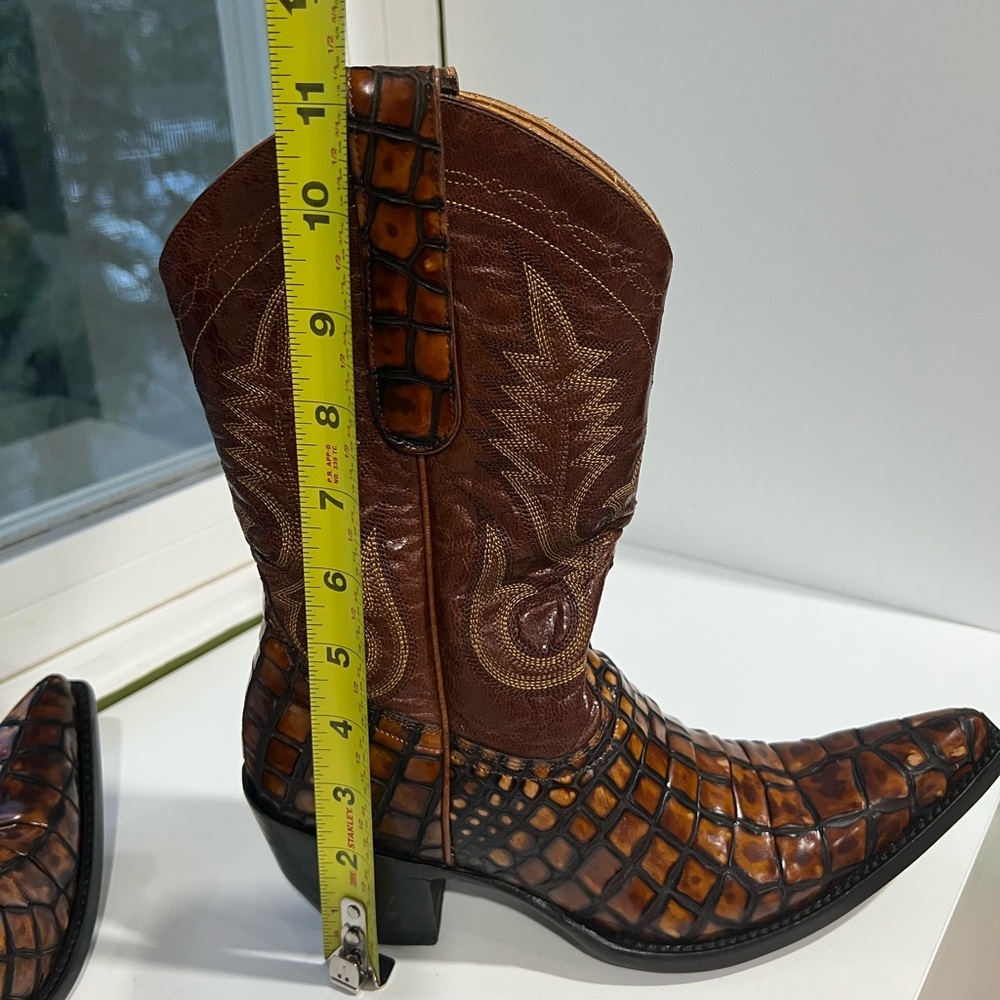 Old Gringo Aladin Brown and Tan Cowboy Boots 7 fits 6.5 - Picture 11 of 12